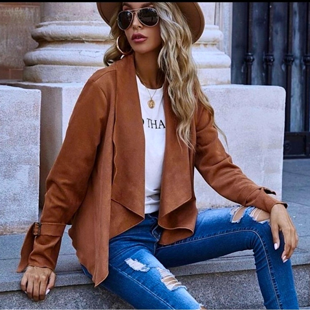 NEW! Calico Waterfall Jacket | Faux Suede | Medium